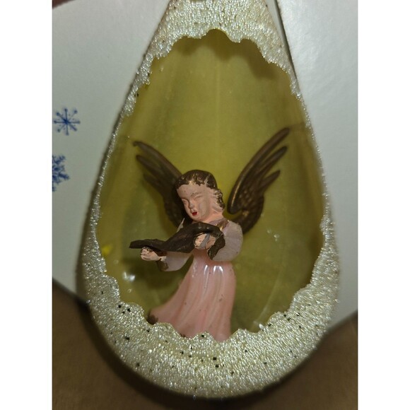 Jewelbrite Christmas Ornaments Diorama Choir Angels Frosted Glass Teardrop Unuse - Picture 5 of 15